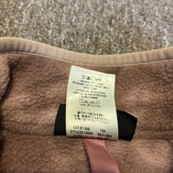 Patagonia Sweater Women Small Tye Synchilla Fleece Sweatshirt 1/4 Zip Pullover - Picture 7 of 9